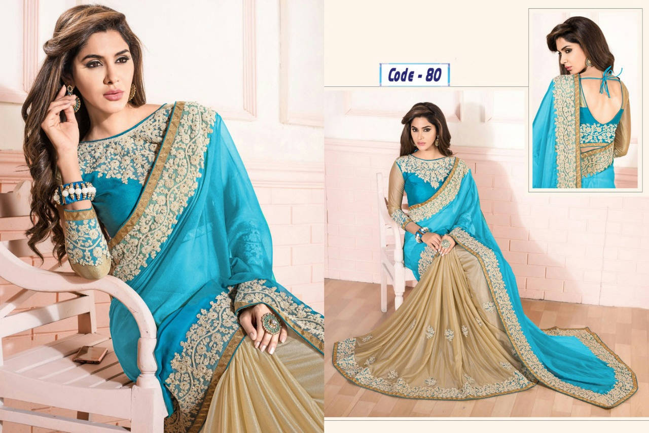 Georgette Embroidery Sharee