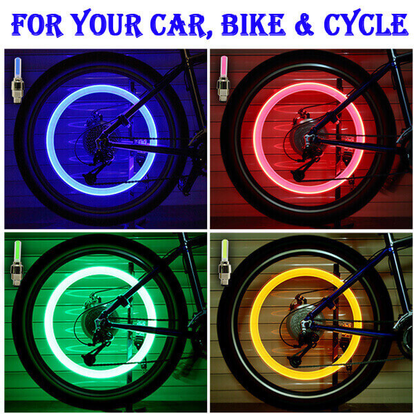 2 Pcs Car Bike Wheel LED Lights